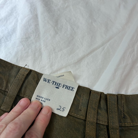 NWT Free People We The Free Good Luck Coated Barrel Jeans New Moon 25 - Picture 10 of 16